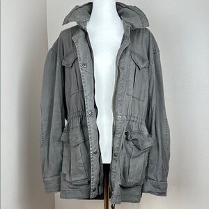ATM Anthony Thomas Melillo Enzyme Wash Field Jacket in Steel sz medium